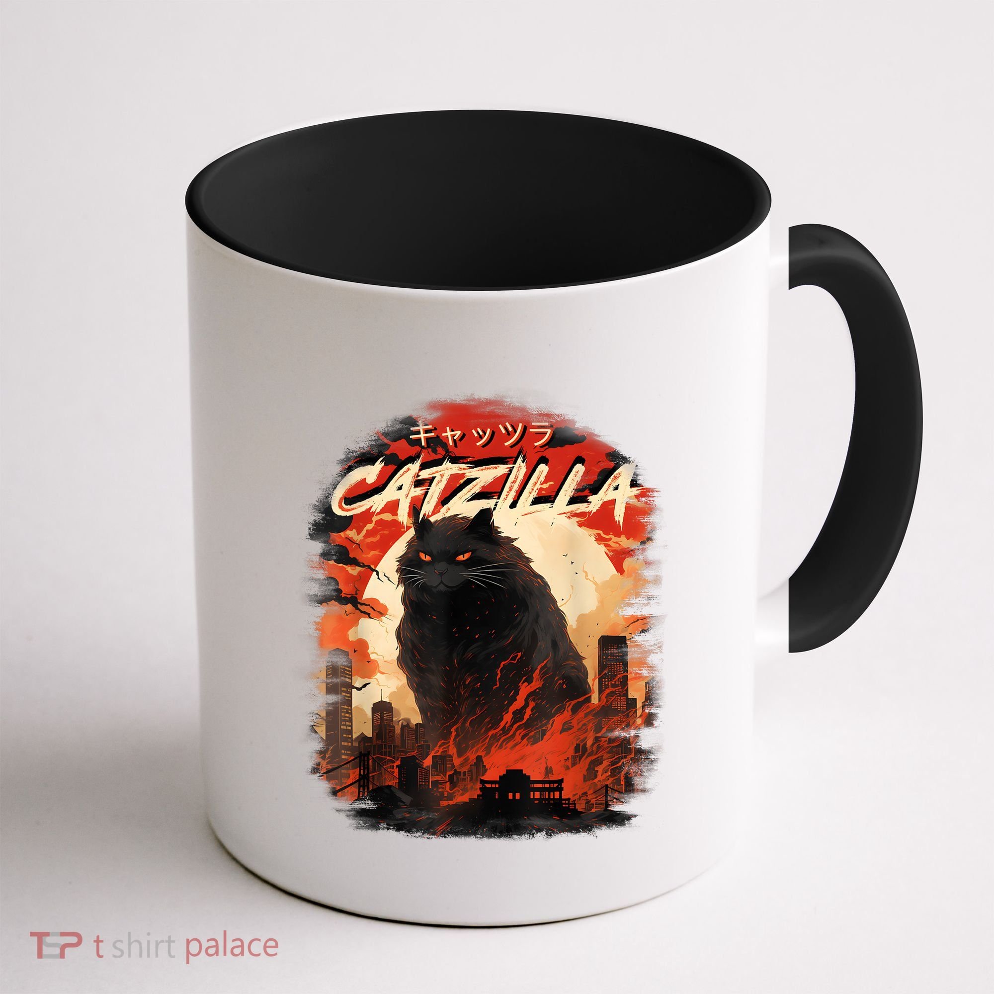 Funny Cat Lover Catzilla Cat Humor Cat Coffee Mug