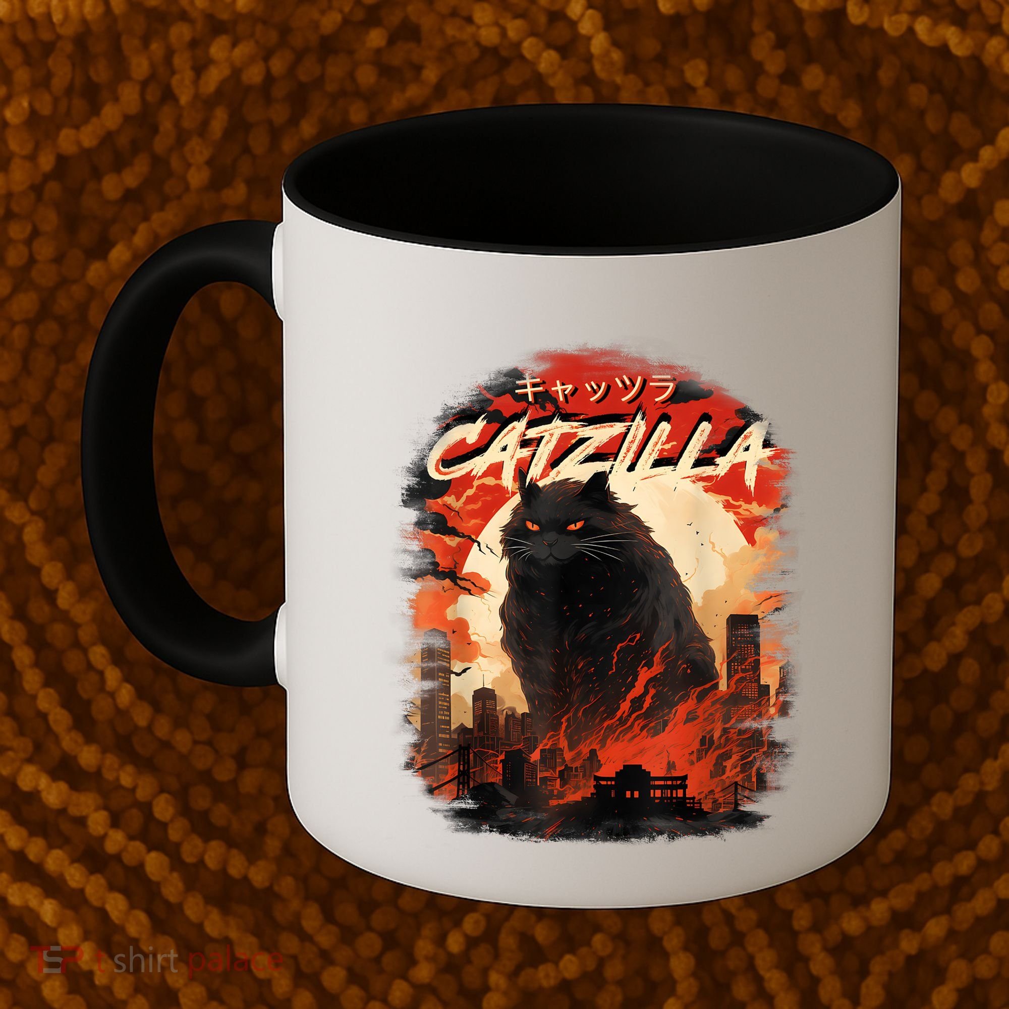 Funny Cat Lover Catzilla Cat Humor Cat Coffee Mug