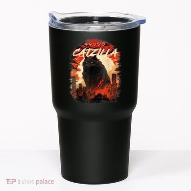 Funny Cat Lover Catzilla Cat Humor Cat Tumbler