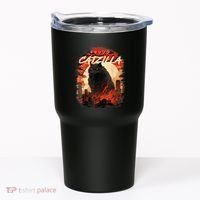 Funny Cat Lover Catzilla Cat Humor Cat Tumbler thumb 0