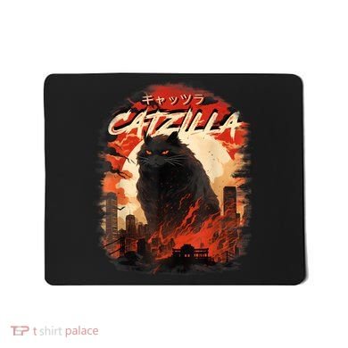 Funny Cat Lover Catzilla Cat Humor Cat Mousepad