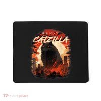 Funny Cat Lover Catzilla Cat Humor Cat Mousepad thumb 0