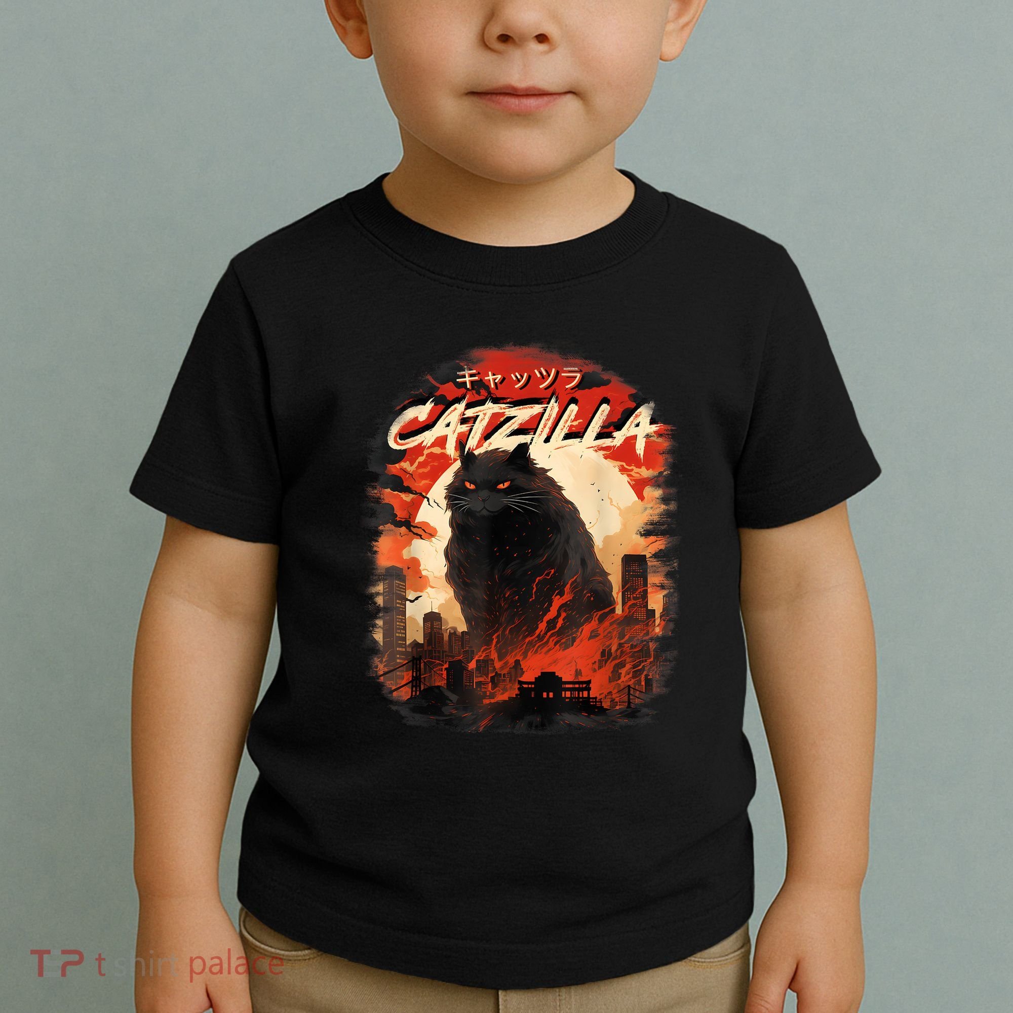 Funny Cat Lover Catzilla Cat Humor Cat Toddler T-Shirt