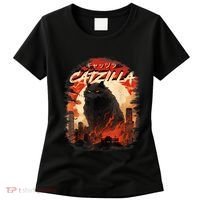 Funny Cat Lover Catzilla Cat Humor Cat Women's T-Shirt thumb 0