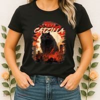 Funny Cat Lover Catzilla Cat Humor Cat Women's T-Shirt thumb 2