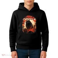 Funny Cat Lover Catzilla Cat Humor Cat Kids Hoodie thumb 4