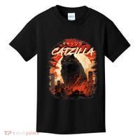 Funny Cat Lover Catzilla Cat Humor Cat Kids T-Shirt thumb 0