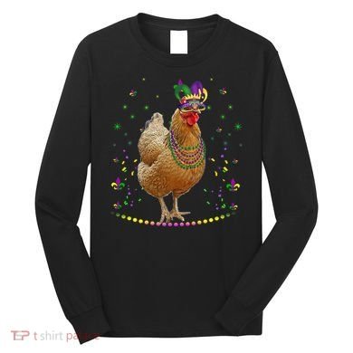 Funny Chicken Lover Cute Mardi Gras Carnival Jester Premium Long Sleeve Shirt