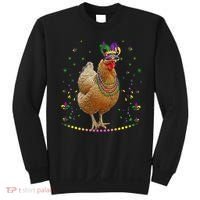 Funny Chicken Lover Cute Mardi Gras Carnival Jester Premium Sweatshirt thumb 0