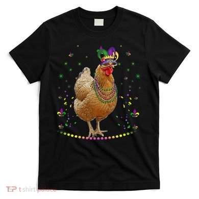 Funny Chicken Lover Cute Mardi Gras Carnival Jester Premium T-Shirt