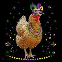 Funny Chicken Lover Cute Mardi Gras Carnival Jester Premium Women's Hoodie thumb 2