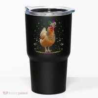 Funny Chicken Lover Cute Mardi Gras Carnival Jester Premium Tumbler thumb 0