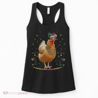 Funny Chicken Lover Cute Mardi Gras Carnival Jester Premium Women's Tank Top thumb 0
