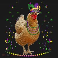 Funny Chicken Lover Cute Mardi Gras Carnival Jester Premium Women's Tank Top thumb 5