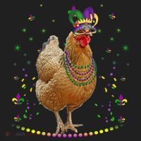 Funny Chicken Lover Cute Mardi Gras Carnival Jester Premium Hat thumb 2