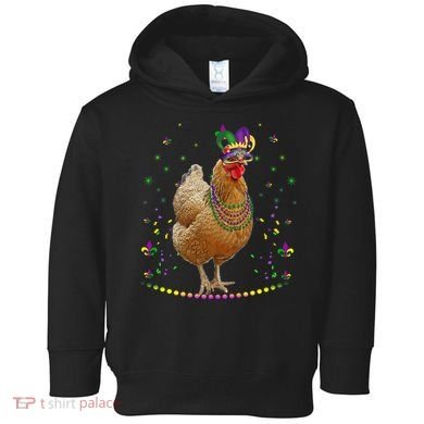 Funny Chicken Lover Cute Mardi Gras Carnival Jester Premium Toddler Hoodie