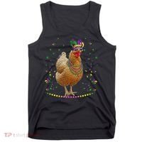 Funny Chicken Lover Cute Mardi Gras Carnival Jester Premium Tank Top thumb 0