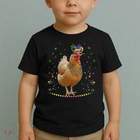 Funny Chicken Lover Cute Mardi Gras Carnival Jester Premium Toddler T-Shirt thumb 2