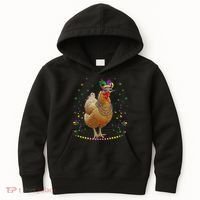 Funny Chicken Lover Cute Mardi Gras Carnival Jester Premium Kids Hoodie thumb 0