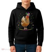 Funny Chicken Lover Cute Mardi Gras Carnival Jester Premium Kids Hoodie thumb 4