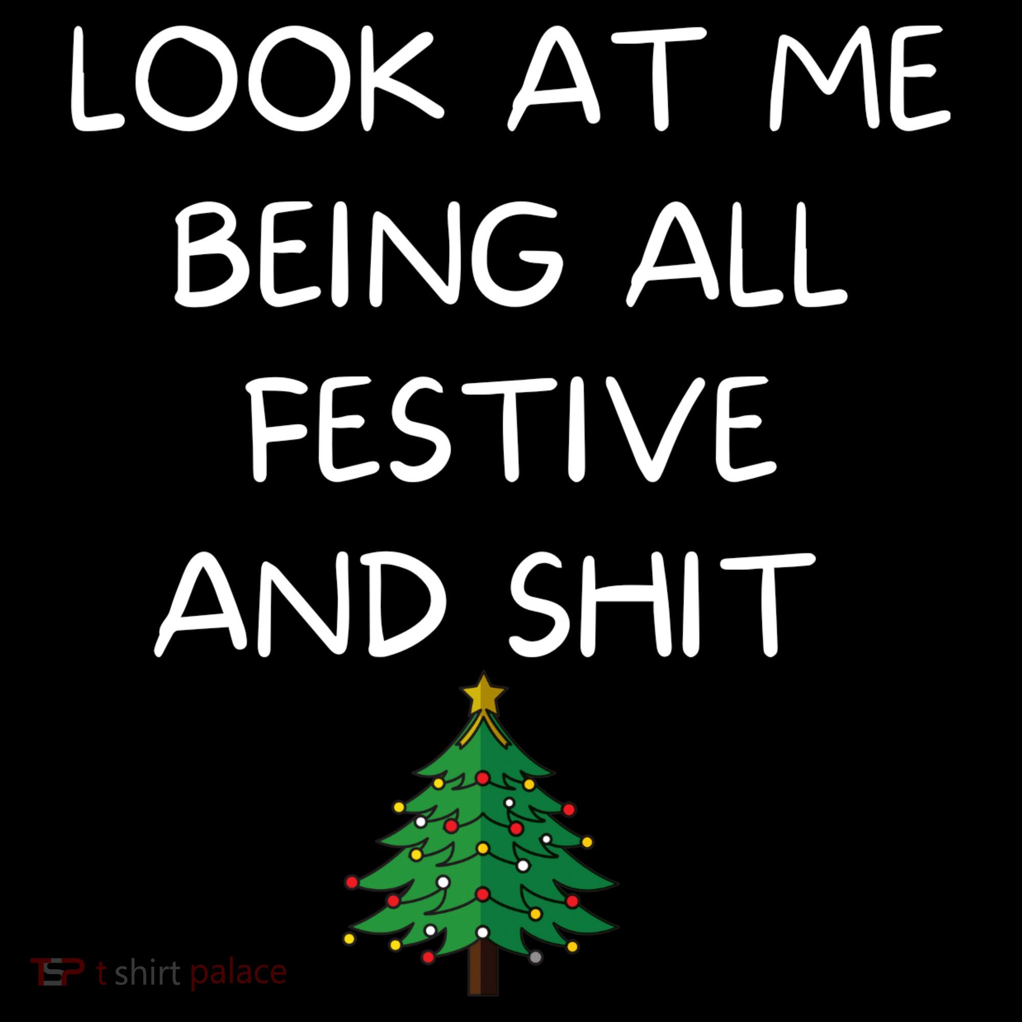 Funny Christmas Look At Me Being All Festive And Shit Women's Hoodie