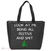 Funny Christmas Look At Me Being All Festive And Shit Tote Bag thumb 0