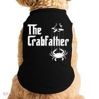 Funny Crab Lover Crabbing The Crabfather Crabber Doggie Tank thumb 0