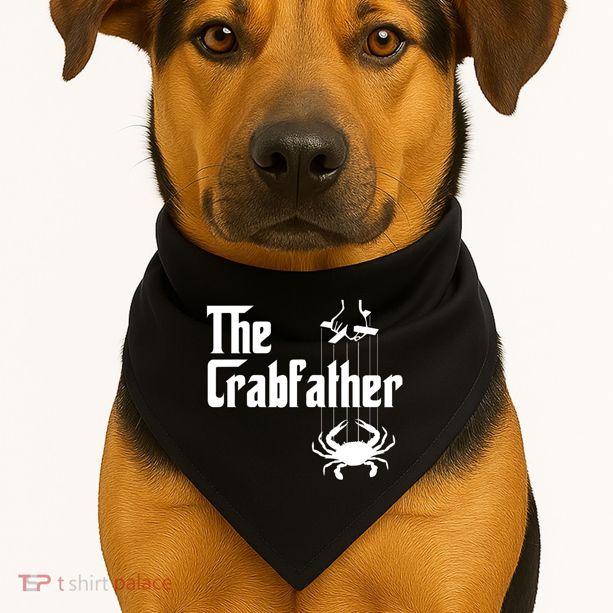 Funny Crab Lover Crabbing The Crabfather Crabber USA-Made Doggie Bandana
