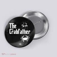 Funny Crab Lover Crabbing The Crabfather Crabber Button thumb 0