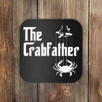 Funny Crab Lover Crabbing The Crabfather Crabber Coaster thumb 0