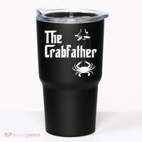 Funny Crab Lover Crabbing The Crabfather Crabber Tumbler thumb 0