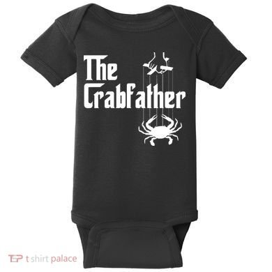 Funny Crab Lover Crabbing The Crabfather Crabber Baby Bodysuit
