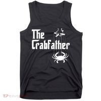 Funny Crab Lover Crabbing The Crabfather Crabber Tank Top thumb 0