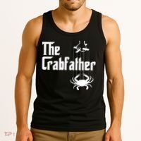 Funny Crab Lover Crabbing The Crabfather Crabber Tank Top thumb 3