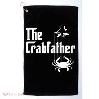Funny Crab Lover Crabbing The Crabfather Crabber Golf Towel thumb 0