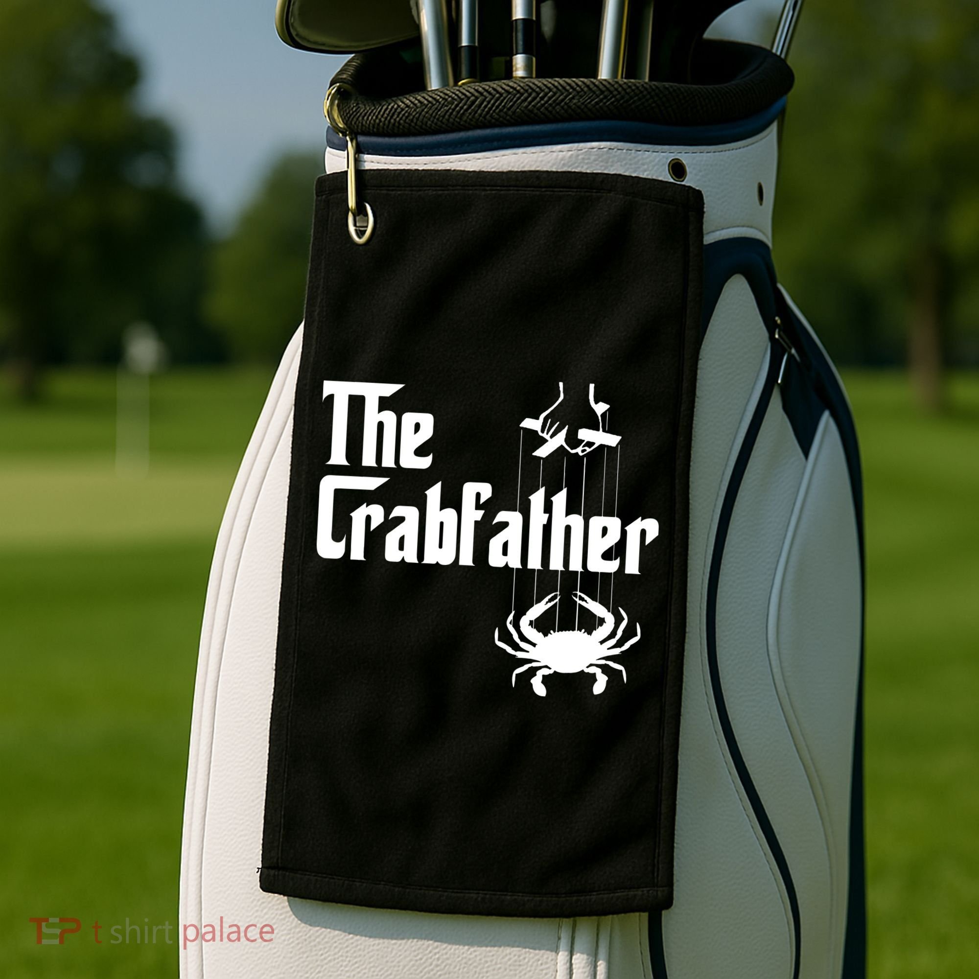 Funny Crab Lover Crabbing The Crabfather Crabber Golf Towel