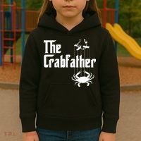 Funny Crab Lover Crabbing The Crabfather Crabber Kids Hoodie thumb 3