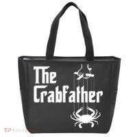 Funny Crab Lover Crabbing The Crabfather Crabber Tote Bag thumb 0