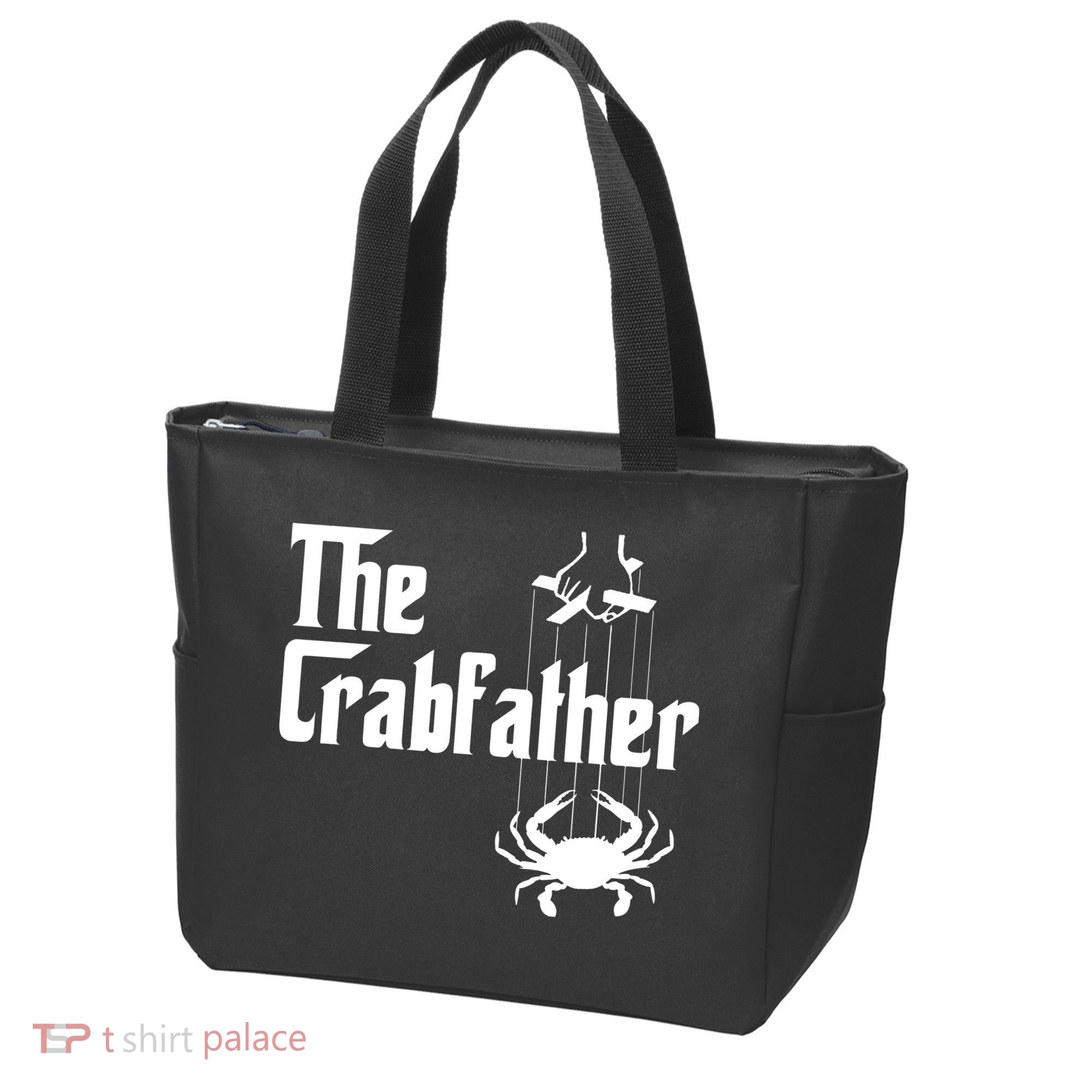 Funny Crab Lover Crabbing The Crabfather Crabber Tote Bag