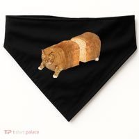 Funny Cat Loaf Cat Bread Cat Lovers Kitty Kitten Women USA-Made Doggie Bandana thumb 0