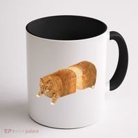 Funny Cat Loaf Cat Bread Cat Lovers Kitty Kitten Women Coffee Mug thumb 1