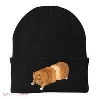 Funny Cat Loaf Cat Bread Cat Lovers Kitty Kitten Women Beanie thumb 0