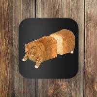 Funny Cat Loaf Cat Bread Cat Lovers Kitty Kitten Women Coaster thumb 0