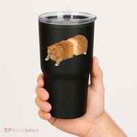 Funny Cat Loaf Cat Bread Cat Lovers Kitty Kitten Women Tumbler thumb 2