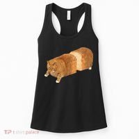 Funny Cat Loaf Cat Bread Cat Lovers Kitty Kitten Women Women's Tank Top thumb 0