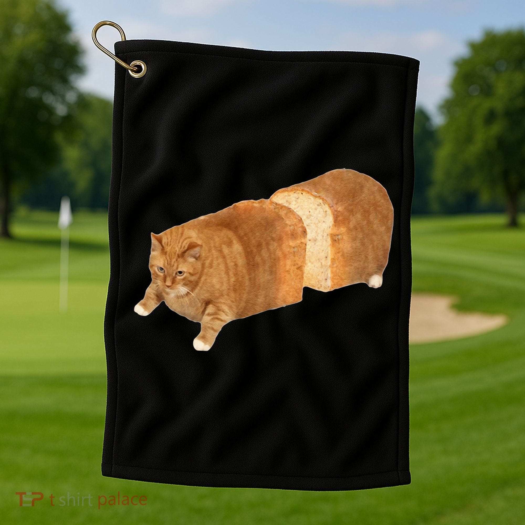 Funny Cat Loaf Cat Bread Cat Lovers Kitty Kitten Women Golf Towel
