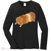 Funny Cat Loaf Cat Bread Cat Lovers Kitty Kitten Women Women's Long Sleeve Shirt thumb 0