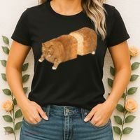 Funny Cat Loaf Cat Bread Cat Lovers Kitty Kitten Women Women's T-Shirt thumb 2