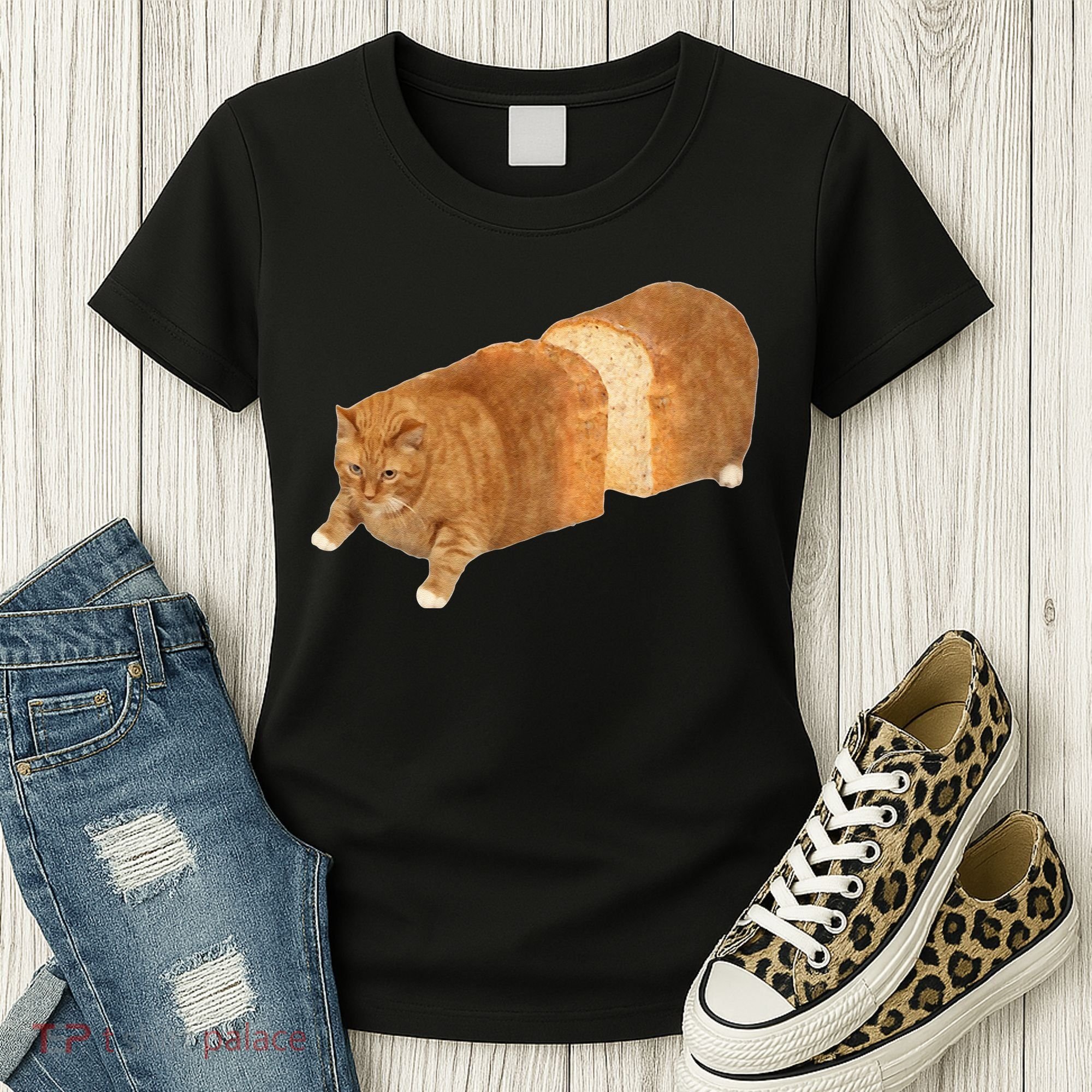 Funny Cat Loaf Cat Bread Cat Lovers Kitty Kitten Women Women's T-Shirt
