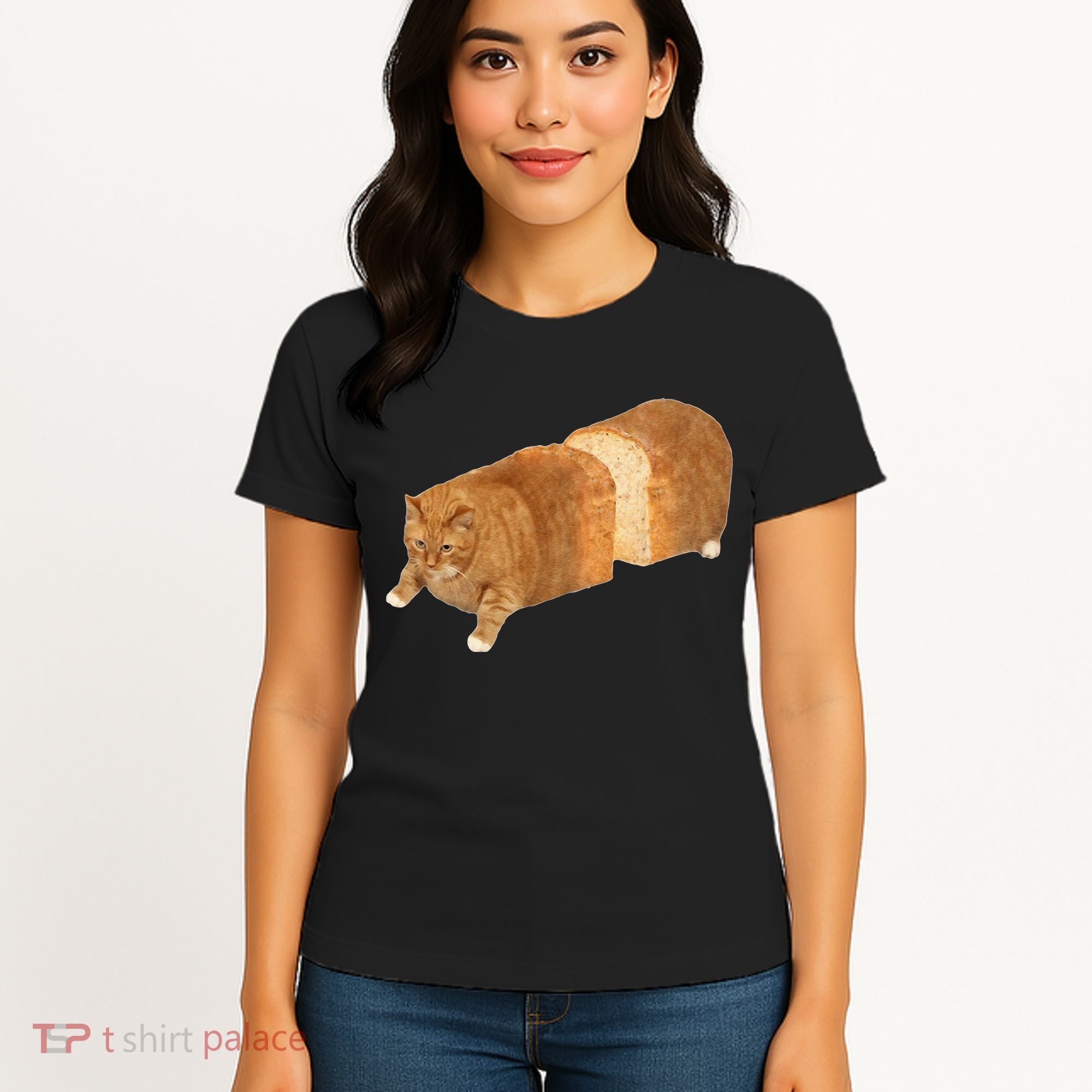 Funny Cat Loaf Cat Bread Cat Lovers Kitty Kitten Women Women's T-Shirt